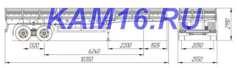 Полуприцеп НЕФАЗ 9334-20 с кониками