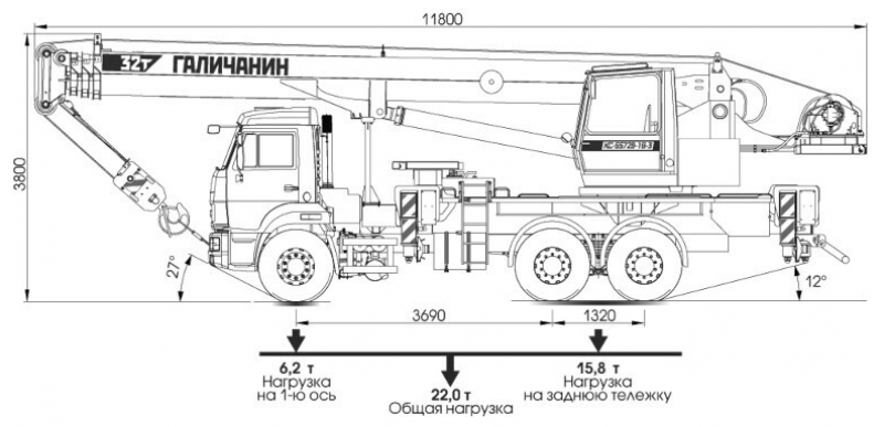 КС-55729-1В-3 Автомобильный кран